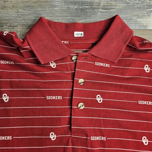 Oklahoma University OU Sooners Men's Polo Shirt Medium - Picture 2 of 9